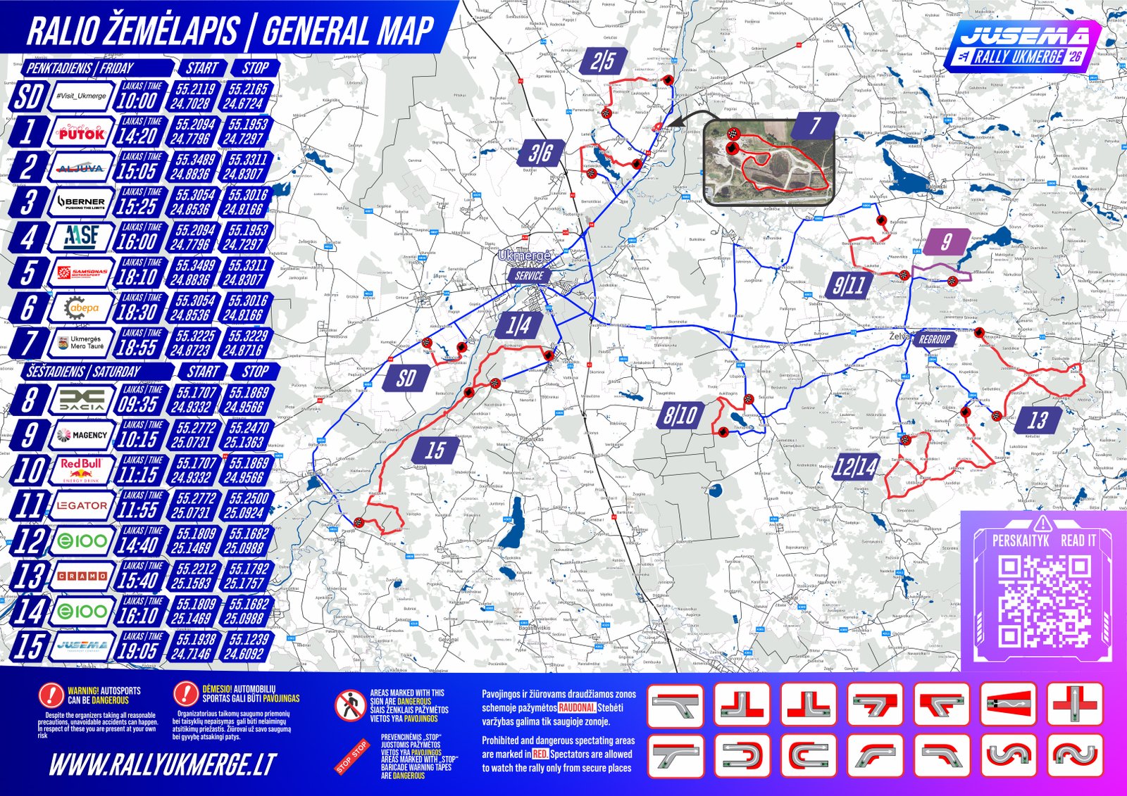 Skelbiami „Jusema Rally Ukmergė 2026” žemėlapiai bei starto tvarka
